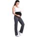Zeta Ville Women's Pregnancy Pants - 3 Leg Lengths, Size 10-12 Short, Graphite Melange - Buy Online on GoSupps.com