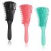 Tonyg-P EZ Discrowded brush for Afro-America structured 3a to 4c corrugated lured spout wet/dry hair easy to clean (pink/blue/black)