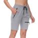 Suwangi Women's Quick Dry Hiking Cargo Shorts - Light Grey, Medium - Buy Online on GoSupps.com