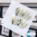 Removable and wearable nail art French Almond Ombre Handmade Press On Nails Long Acrylic False Nail Tips InNail (Color : 29118 Size : M)