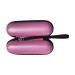Portable Toothbrush Holder with Mesh Pocket for Accessories Storage Pink PU Leather
