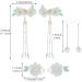 White Vintage Flower Pearl Barrette Earring Tassel Hair Pin Set - 3 Pairs | Kawaii Kimono Floral Hair Accessories for Women - Buy Online on GoSupps.com
