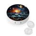 Contact Lens Case Planets Stars And Milky Way Galaxy Portable Travel Contact Lens Box Contact Lens Storage Box