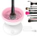Pink Electric Makeup Brush Cleaner Machine, Windspeed Silicone Brush Cleaner Machine Beauty Blender Cleanser For Beauty Makeup Brushes, Christmas Halloween Gifts for Your Girls