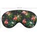 Flamingo & Exotic Leaves Pattern Sleep Mask - Adjustable Blindfold for Men and Women - Buy Online on GoSupps.com