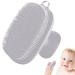 Silicone Face Cleansing Brush - Face Scrubber with Handle Soft Silicone Facial Cleansing Brush Waterproof Face Exfoliator Blackhead Pore Pad Face Wash Brush for Cleaning Gyouza White