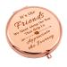 Friends Gifts for Girls Rose Gold Compact Mirror for Best Friends Sister Bestie Friendship Gifts for Women Graduation Gifts for Her Folding Makeup Mirror Christmas Birthday Gifts