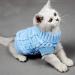 Bolbove Bro'Bear Cable Knit Turtleneck Sweater Blue - X-Small for Small Dogs & Cats - Buy Online on GoSupps.com