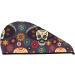 Microfiber Hair Drying Cap - Skulls & Flowers | Soft Quick-Dry Towel Wrap for Curly Long & Thick Hair - Buy Online on GoSupps.com