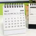 NUOBESTY Mini Desk Calendar 2024 Standing Calendar Small Desktop Calendar Twin-Wire Binding Calendar Daily Schedule Planner for Planning Organizing - Buy Online on GoSupps.com