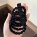 Cotton Hair Ties Braided Hair Bands Elastic Hair Ties Ropes Braided Ponytail Holders 5 Sets (Cross weave - black)