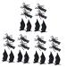 minkissy 12 Pairs Halloween Hair Clips Bat Hairclips Halloween Party Headdress Bat Wings Hair Clips Halloween Hair Accessories Bat Wings Hair Barrettes Bat Hair Clip Gothic Wig Iron Child