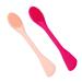 Oneleaf Silicone Face Mask Brush Double-head 2 PCS Premium Quality Soft Face Mask&Facial Cleansing Brush Facials  Mud Clay Mask DIY Modeling Mask Body Lotion and BB CC Cream Pore Cleaner-PINK+RED