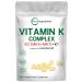 Micro Ingredients Super Vitamin K Complex (K2 MK7 + MK4 & K1) 360 Coconut Oil Softgles | Easily Absorbed K Vitamins Active Menaquinone Complex | Immune Joint & Heart Support | Non-GMO