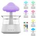 Rain Cloud Humidifier 3 in 1 Diffuser Water Drip Humidifier Essential Oil Diffuser with 7 Colors & Remote Control & White Noise & Timer Off Air Humidifiers for Bedroom(White)