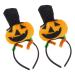 Minkissy 2-Piece Halloween Pumpkin Headbands | Black Hat Pumpkin Ball Design Hair Hoop for Halloween Party Decor - Buy Online on GoSupps.com
