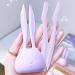 AIBYKS Eyebrow Razor Set - 5 PCs Portable Facial Hair Removal Tools - Purple Eyebrow Trimmer for Dermaplaning - Buy Online on GoSupps.com