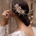 Bride Wedding Hair Comb Bridal Hair Accessories for Women Flower Rhinestone Headpiece Bridal Pearl Hair Accessories for Girls Headband - Buy Online on GoSupps.com