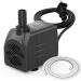 Knifel 400GPH Submersible Water Pump(1500L/H 25W) Ultra Quiet Fountain Pump with 6.5ft. High Lift Pond Pump for Fish Tank Pond Aquarium Statuary Hydroponics.