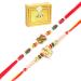 Ghasitaram Gifts Rakhi for Brother Rakhis Online - Set of 2-6971 and R-2110 Rakhi Threads with 400 GMS of Soan Papdi