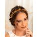 IYOU Vintage Crystal Headbands Gold Rhinestone Hair Bands Beads Bridal Wedding Hair Accessories for Women - Buy Online on GoSupps.com