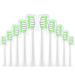 Toothbrush Replacement Heads Compatible with Philips Sonicare 10 Pack OralClass Medium Soft Brush Head Refills Fit for C2 Sonic Gum Care Click on Handles 4100 5100 hx6250 W G 2 3 Series Bright Green