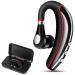 Bluetooth Headset V5.0,Wireless Bluetooth Earpiece with Noise Canceling Mic for Cell Phone,Ultralight Business Earphone for Driving/Trucker/Office,Sweatproof Headset for Android/iPhone/Smartphone Red