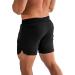 PIDOGYM Men's 5 Gym Workout Shorts - Black+Army Green Large | Zipper Pockets, Fitted Jogging Short Pants for Bodybuilding, Running & Training - Buy Online on GoSupps.com