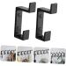 OSALADI 2pcs Up and Down Double Hook 2 Metal Clothes Home Storage Hook Towel Rack Double Fork 8.7x3cm Black - Buy Online on GoSupps.com