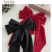 ZEVONDA Pack of 2 Big Bow Hair Clips - Solid Color Large Bowknot Hairpin Hair Clip with Long Silky Satin Tail Hair Barrettes Accessories for Girls Women Black + Red Black + Red (2PCS) - Buy Online on GoSupps.com