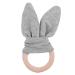 Baby biting toys beautiful rabbit ears bite ring massage toy for sensory exploration relief babies wound gum light gray bite rings