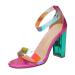 HSYHKDSY Sandals with sales for women summer shoes with glitter sparkling elegant casual comfortable for vacation S51124 Hot Pink 7 UK
