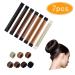 Original Dutt Maker Help - Hair Bun Maker Band for a beautiful donut - 7x set (blond brown black gold dark brown red light coffee and light brown) blonde brown black gold dark brown red and light brown