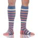 Shop VIM & VIGR Nylon 20-30 mmHg Compression Socks Midnight & Rust Thick Stripe | International Shipping Available - Buy Online on GoSupps.com