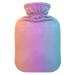 Yellow blue color gradient hot water bottle with reference heat bottles for pain relief handfoot warmer hot water bed warmers for children adults 1l