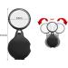 2 Pcs 10X Small Magnifying Glass Pocket Magnifier Folding Magnify Glass with Rotating Protective Leather Sheath and 4 Pcs Lanyard Mini Magnifying Lens for Reading Books Jewelry Coins Gems - Buy Online on GoSupps.com