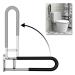23.6inch Toilet Grab Bar Fold Down Grab Bar Support Flip-Up Handicap Grab Bar Rail Wall Mounted Bathroom Shower Safety for Disabled erly