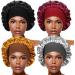 4-Piece Wide Band Satin Cap Sleep Bonnet Set for Women - Black, Wine Red, Gold, Silver - Buy Online on GoSupps.com