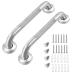 2 Pack 12 Inch Grab Bars for Bathroom, LONVICHTT Anti Slip Bathroom Handicap Grab Bars for Showers Stainless Steel Shower Handle, Bathroom Safety Bars, Senior Assist Bath Handle 12 Inch Shower Grab Bars