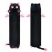 Mewaii 51in Long Cat Plush Pillows Stuffed Animals Squishy Pillows - Cute Plushie Kitten Sleeping Hugging Pillow Toys for Kids(Pink & Black) 51in/130cm Black & Pink Cat