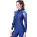 Womens Full Body Wetsuit UPF 50+ UV Protection Rash Guard Quick Dry Swimsuit - Blue - Large (125-135lb) - Buy Online on GoSupps.com