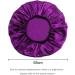 Buy Quesuc Elegant Sleeping Hat for Women - Silk Satin Sleep Cap (Black & Purple) - Soft Satin Hair Care Headgear | International Shipping Available - Buy Online on GoSupps.com