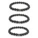 Bysn 3/4 PCs bracelet for smoking cessation triple mens power therapeutic bracelet personalized exit companion spiritual bracelet for positive energy black