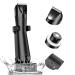 Body Hair Trimmer for Men, 2 in 1 Electric Groin Ball Trimmer Shaver, Pubic Hair Trimmer for Body Groomer, Waterproof Wet/Dry Clippers with LED Light, Standing Recharge Dock, Male Hygiene Razor Black
