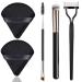 Makeup Brushes Set Triangle Powder Puffs Face Cosmetic Powder Puff  Concealer Brush Double-Ended Angled Eye Brow Brush Eyelash Separator Eyelash Comb