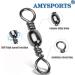 AMYSPORTS High Strength Fishing Swivels Barrel - 100 pcs, Size 12, 31lb - Stainless Steel Rolling Tackle for Saltwater/Freshwater Fishing - Buy Online on GoSupps.com
