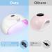 LKE 72W UV LED Nail Lamp with Base Top Coat Kit - Professional Gel Polish Light Dryer for Curing Manicures - Auto Sensor Technology - Nail Gel Kit for Women (White) - Buy Online on GoSupps.com