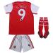 CEKFAX 2022/2023 Arsenal Home #9 Gabriel Jesus Football Soccer Kids Jersey Shorts Socks Set Youth Sizes Red 28 (10-11 Years)