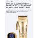 Premium Gold Hair Clippers for Men - Full Metal Electric Hair Clipper with LCD Digital Display - Buy Online on GoSupps.com