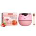 Lip Scrub Strawberry Lip Sleeping Mask Overnight Lip Treatment Effectively Moisturizes & Repairs Dry Chapped Lips Collagen Peptide Lip Balm with Hyaluronic Acid & Vitamins Straberry